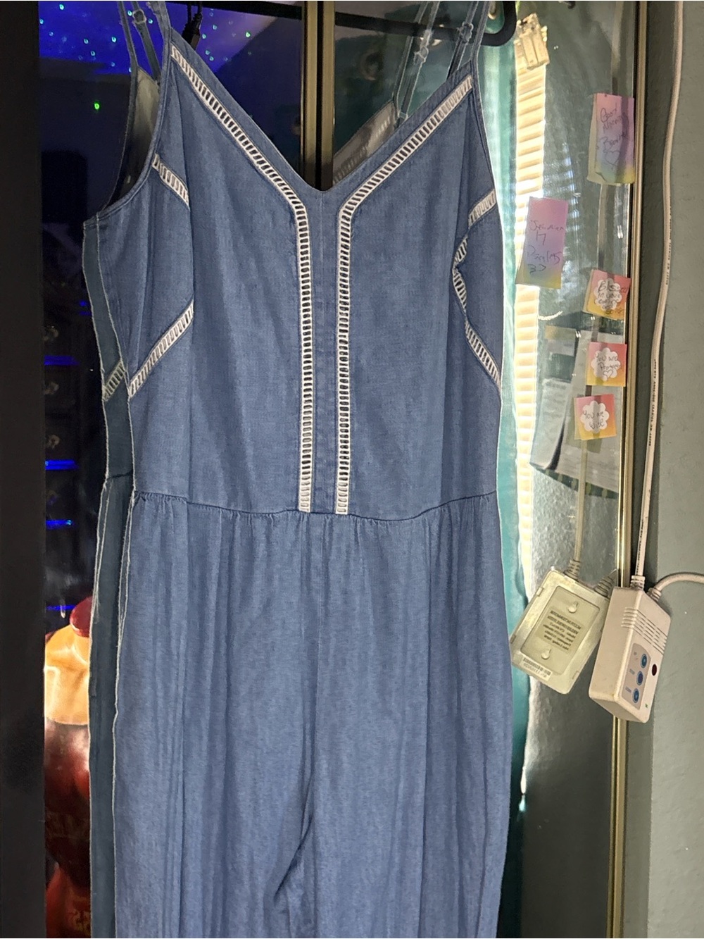 Maison Jules Blue Denim-Style Girls' One-Piece Jumpsuit